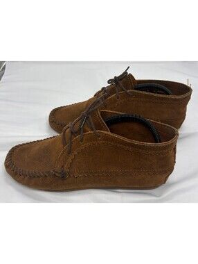 Minnetonka Womens Boho Suede Moccasin Ankle Boots Size 10  Western Rustic